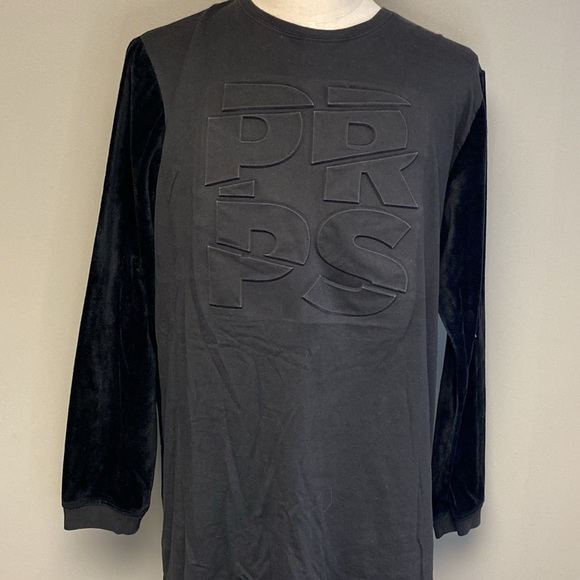 PRPS Men’s Dark Gray & Black Long Sleeve Shirt (XL) - Picture 2 of 7